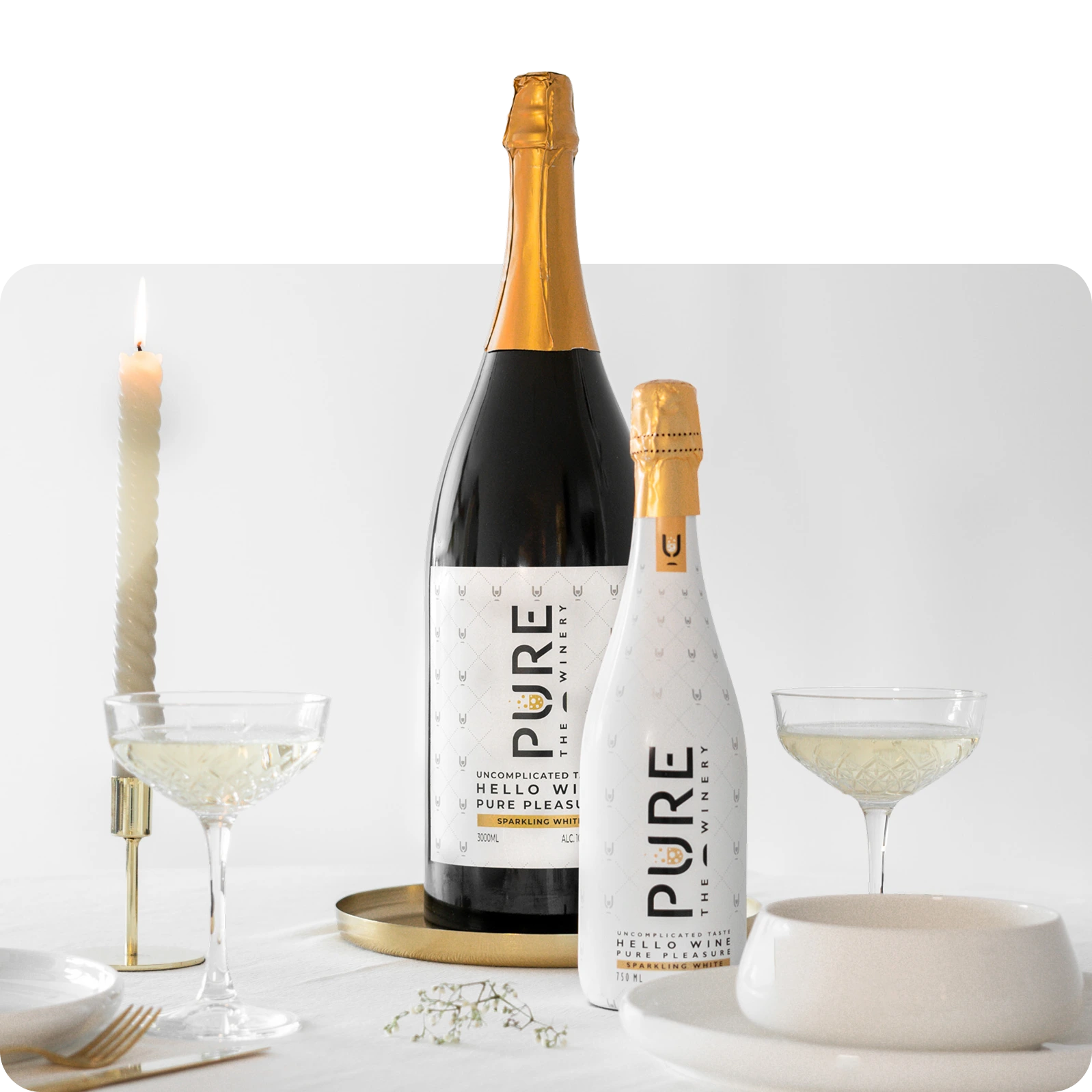 XXL (3L) Zero Sugar Mousserende Hvid