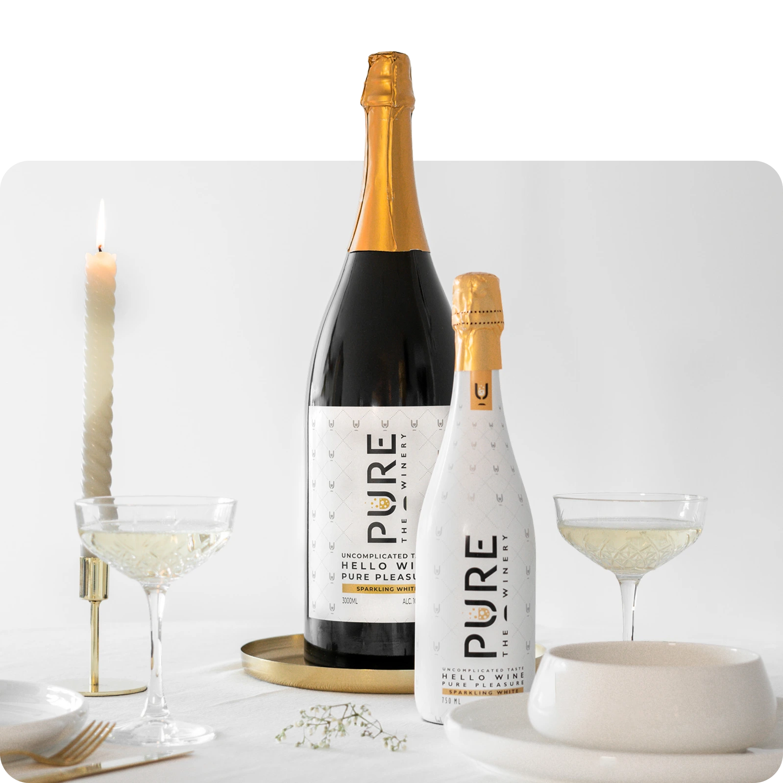 XXL (3L) Zero Sugar Mousserende Hvid